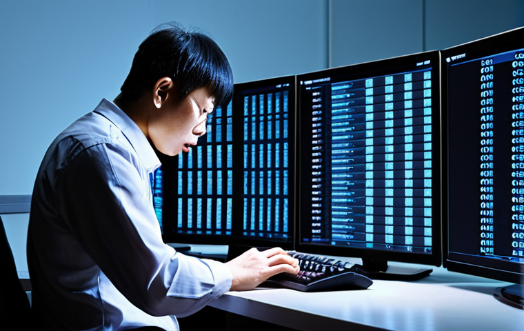 **

A stressed IT administrator examining server logs filled with unusual login attempts from China in the middle of the night. The scene should depict a dimly lit office, highlighting the administrator's alertness and the urgency of the situation. Emphasize the feeling of an imminent cyberattack being thwarted.

**